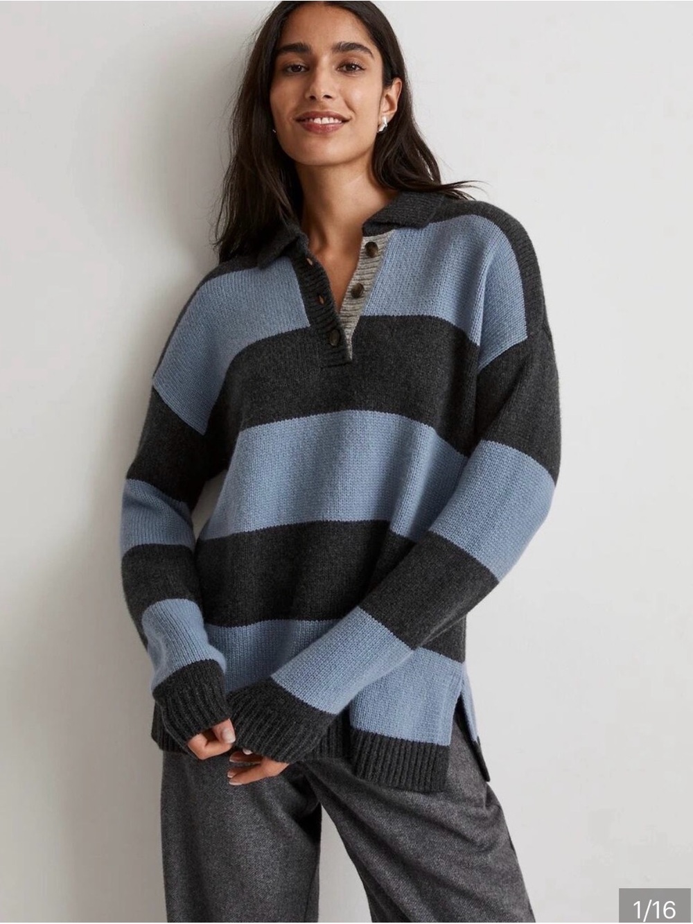 Madewell Rugby Stripe Polo Sweater